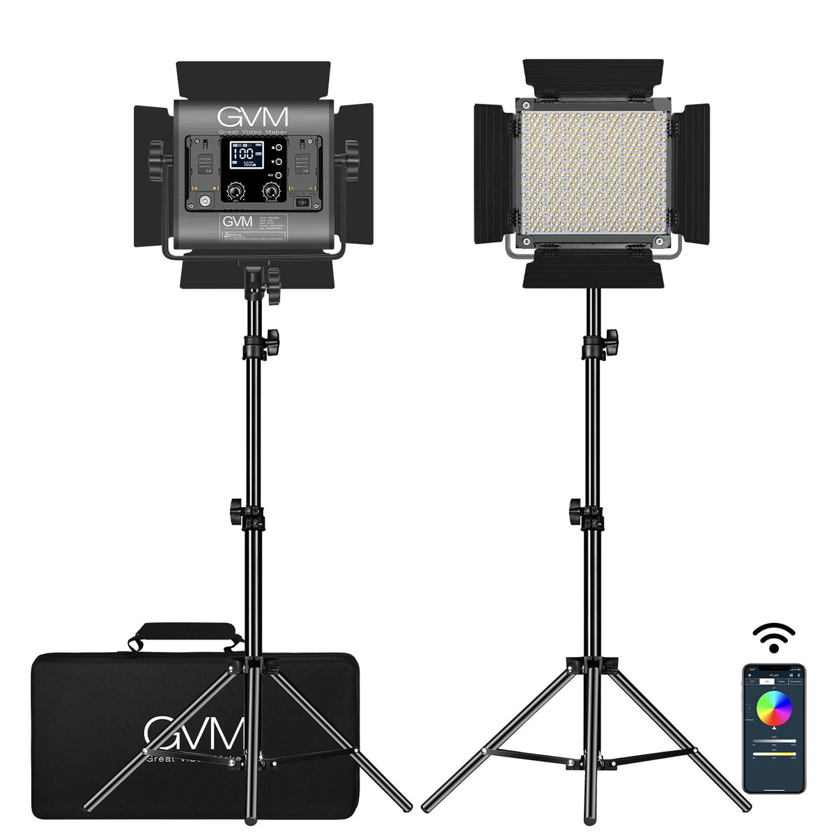 GVM 850D rgb led studio video light kit – GVMLED