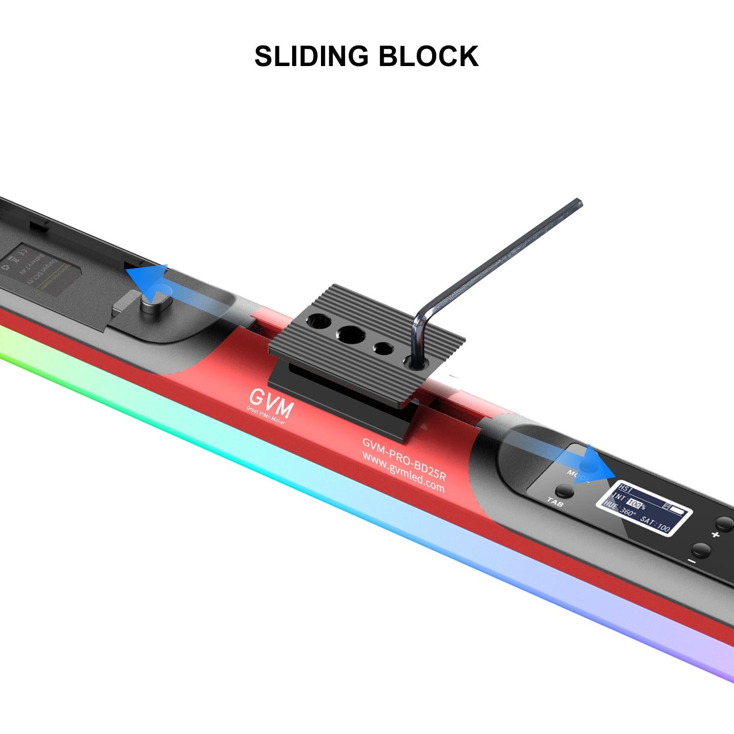 GVM BD25R RGB & Bi-color Colorful stick light - GVMLED