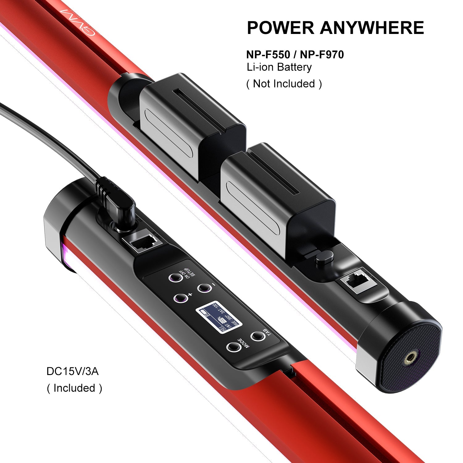 GVM BD25R RGB & Bi-color Colorful stick light - GVMLED