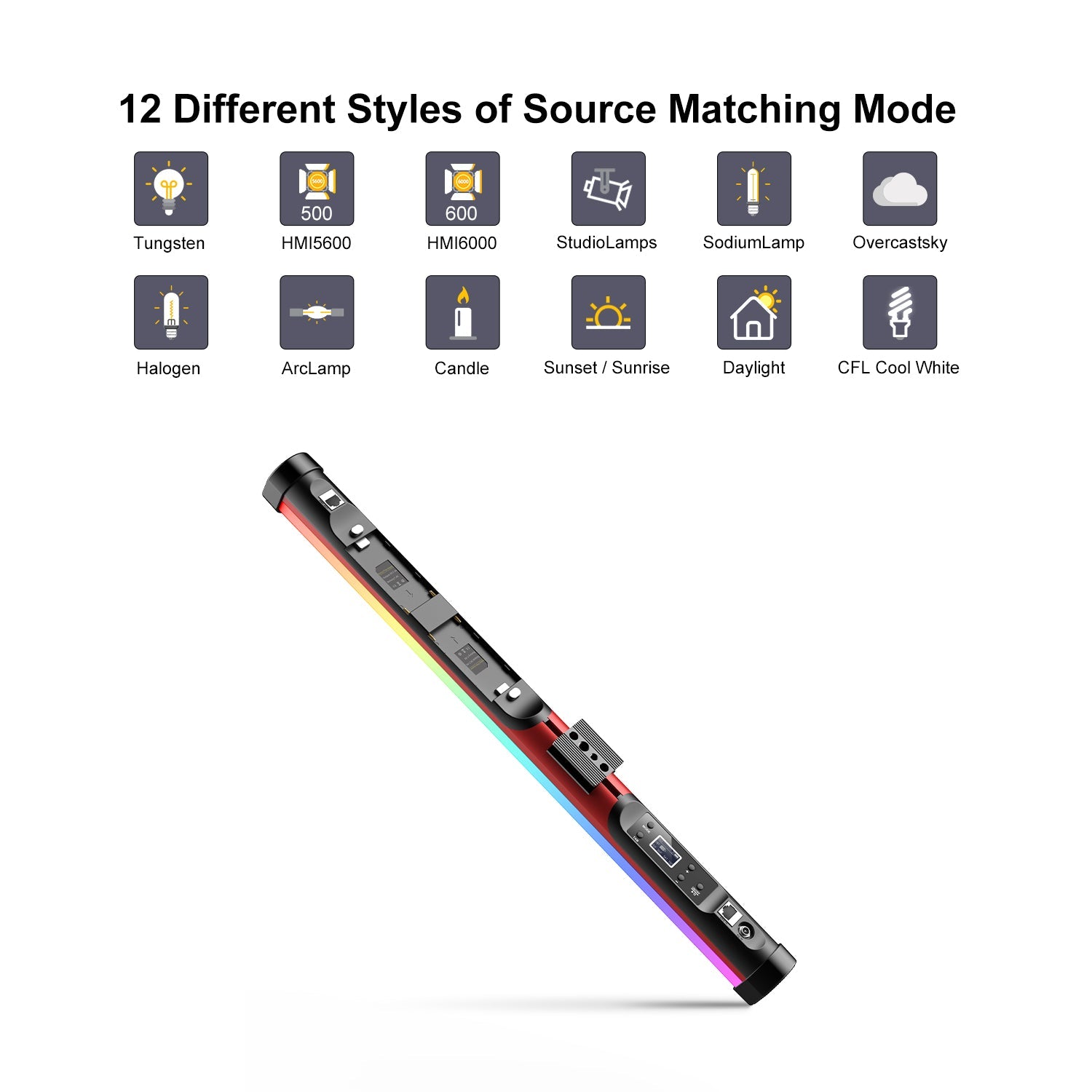 GVM BD25R RGB & Bi-color Colorful stick light - GVMLED