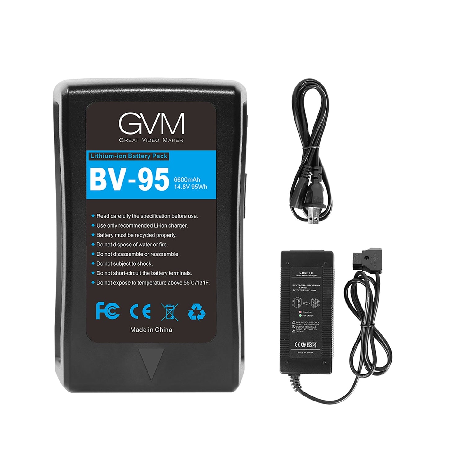GVM BV-95 Battery both D-Tap and DC outputs - GVMLED