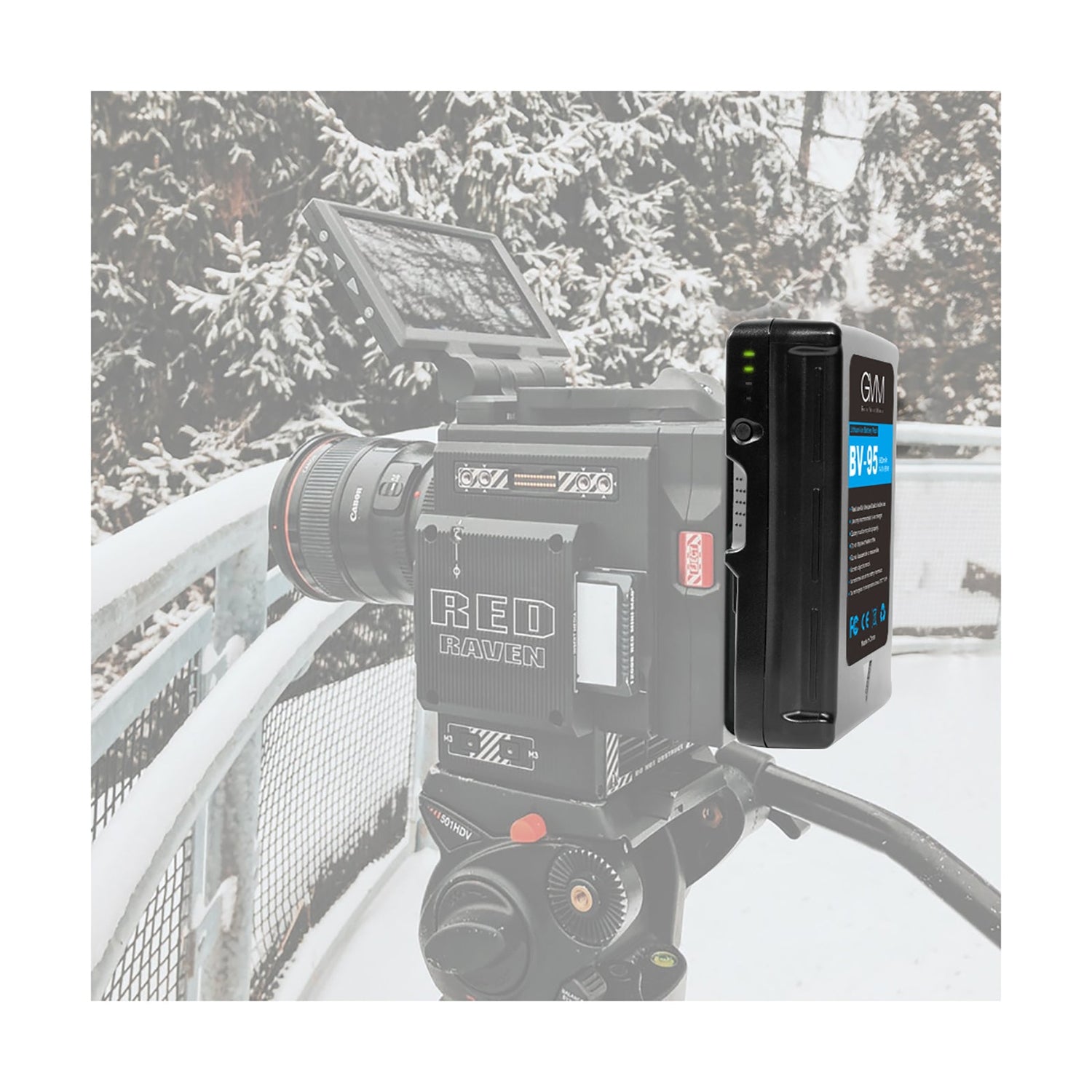 GVM BV-95 Battery both D-Tap and DC outputs - GVMLED