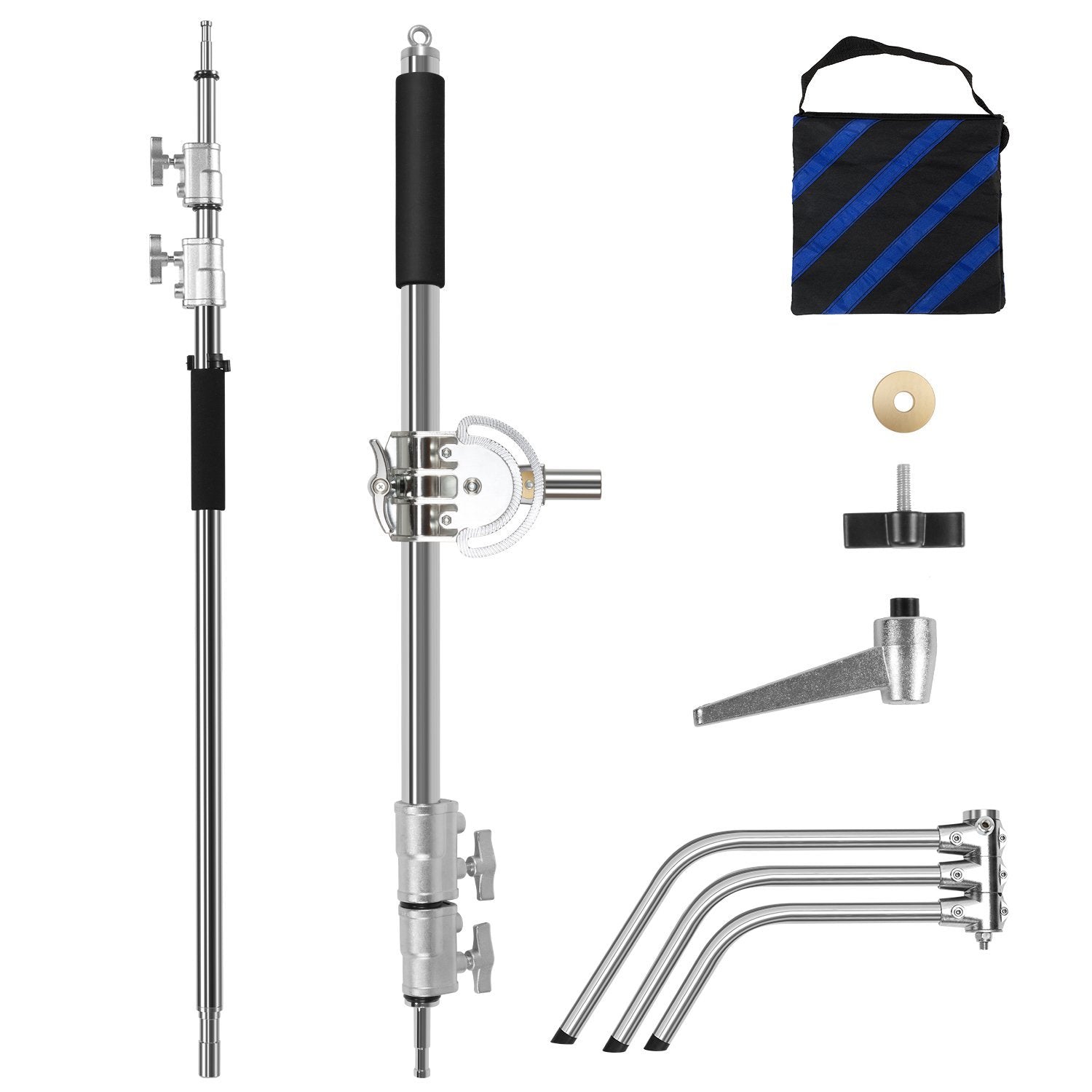 GVM C360 Turtle-Base C-Stand & Grip Arm Kit (10.5') - GVMLED