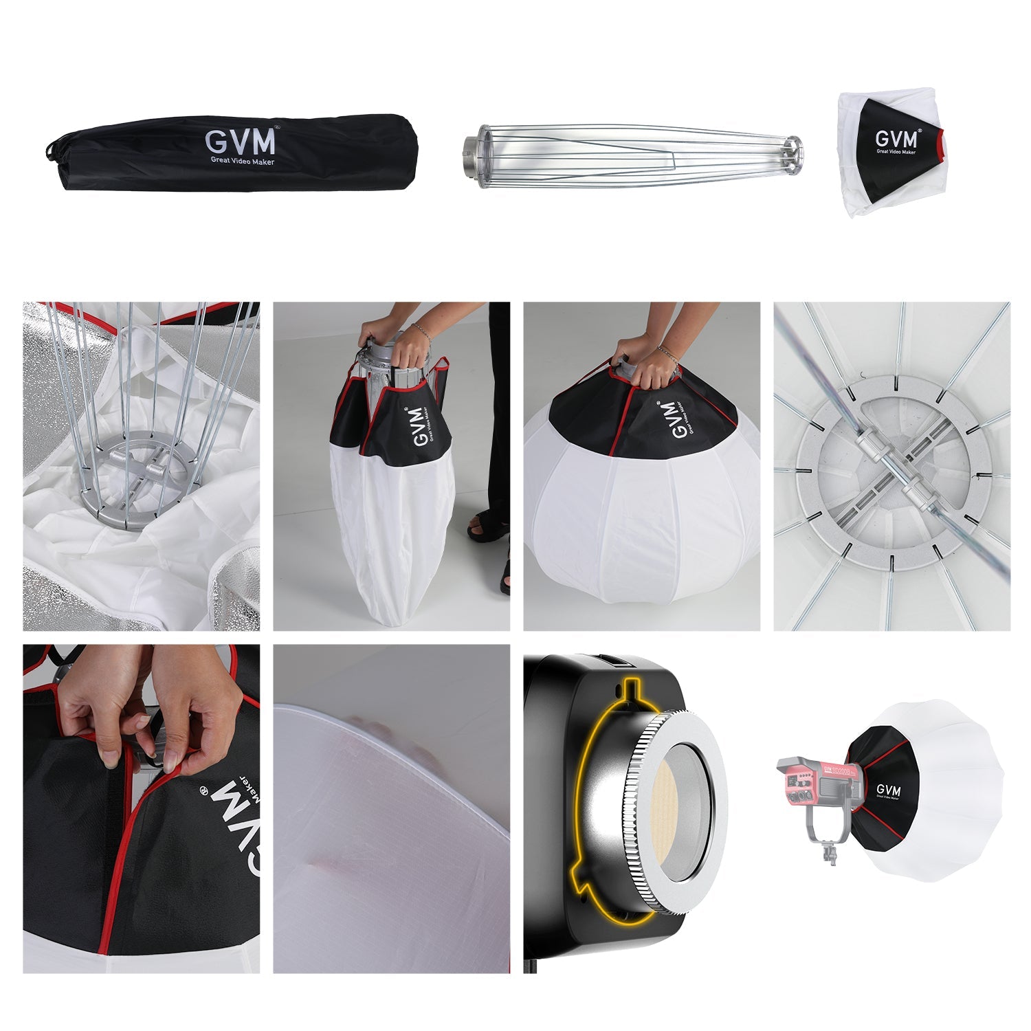 GVM DL65R Lantern Softbox (26'') - GVMLED