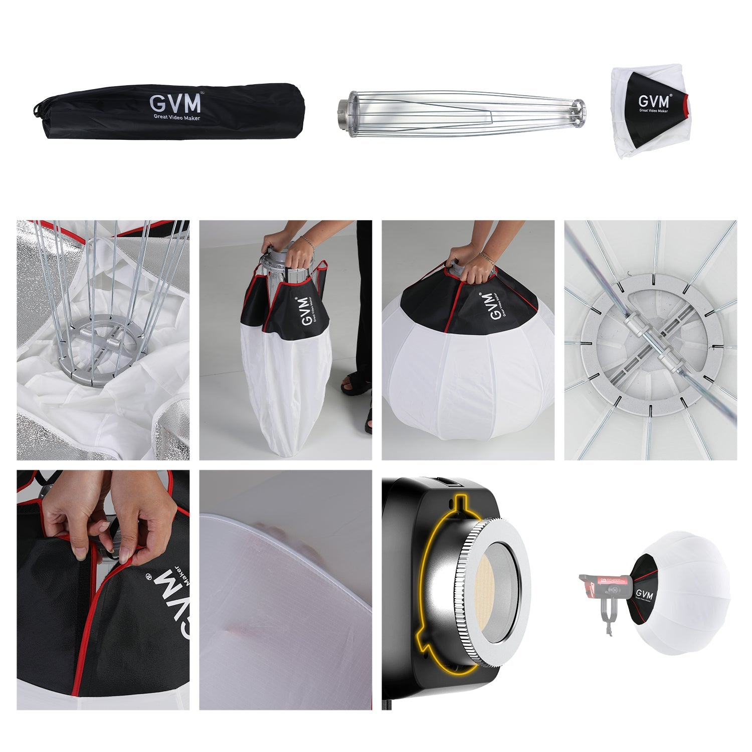 GVM DL85R Lantern Softbox (33'') - GVMLED