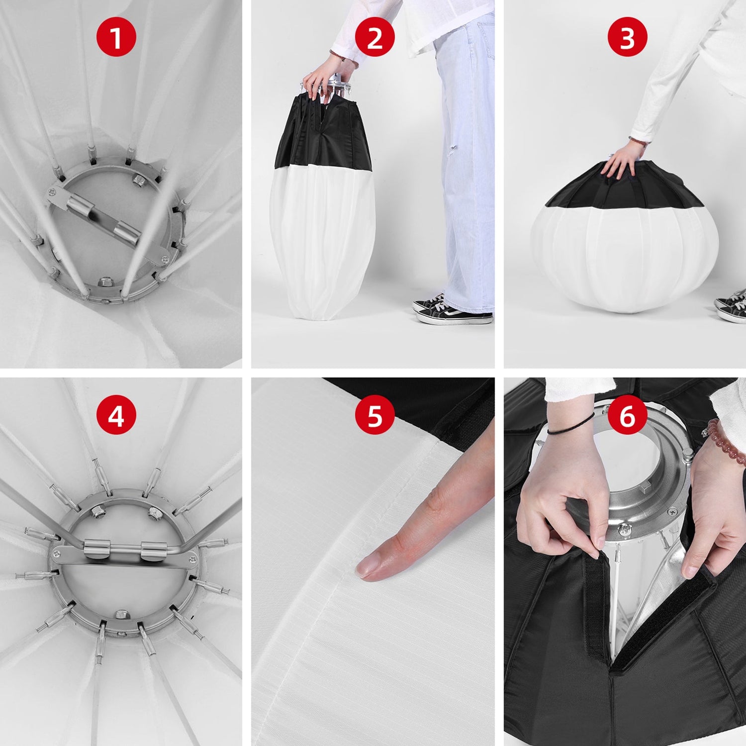 GVM-G100W 90W High Power LED Spotlight Bi-Color Studio Lighting Kit with Lantern Softbox - GVMLED