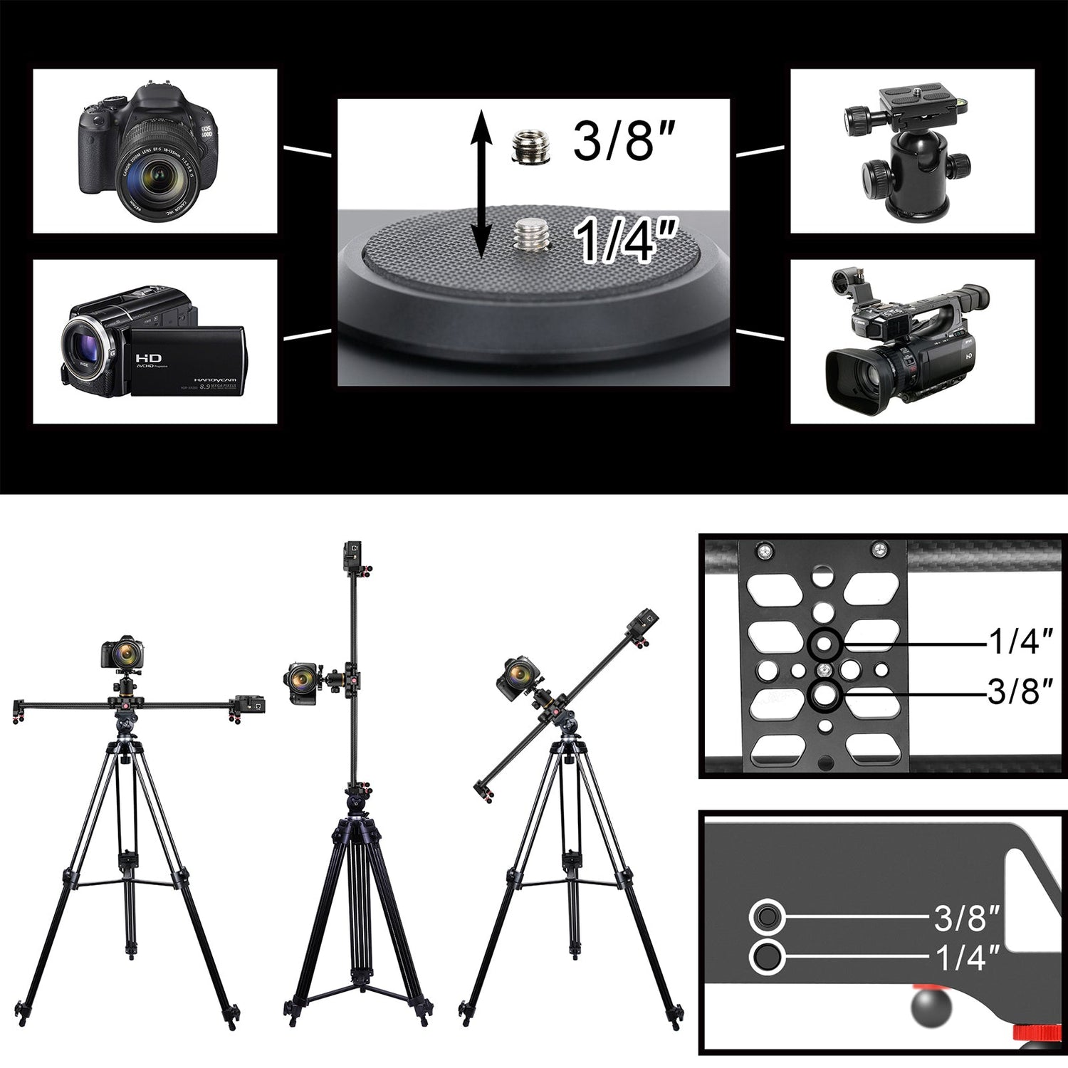 GVM GT-80WD Wireless Carbon Fiber Motorized Camera Slider - GVMLED