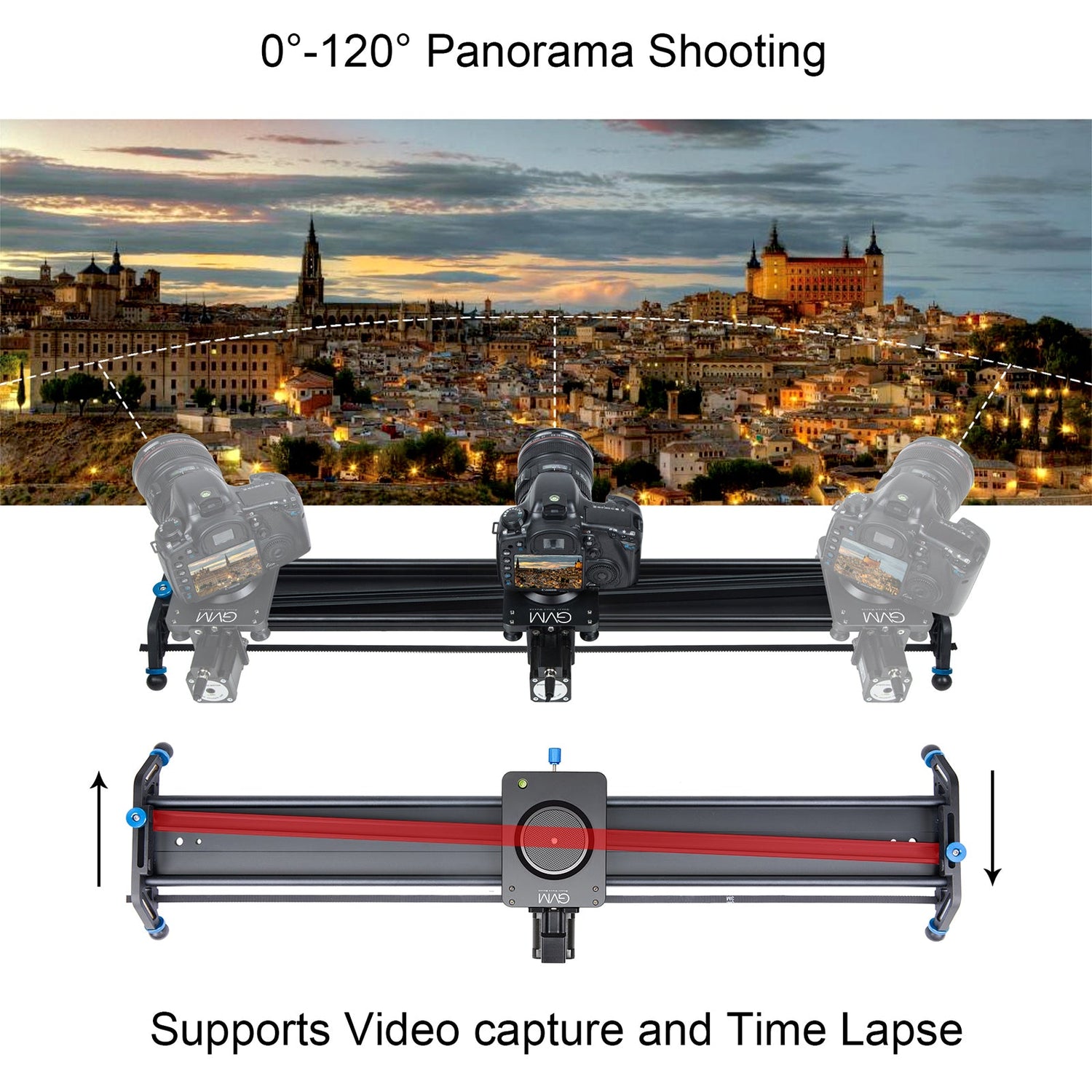 GVM J80D Aluminum Alloy Motorized Camera Slider (31