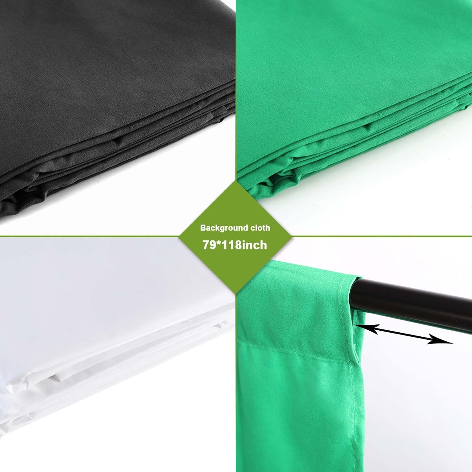 GVM P80S Spotlight 4-Light Kit with Umbrellas, Softboxes, and Backdrops - GVMLED