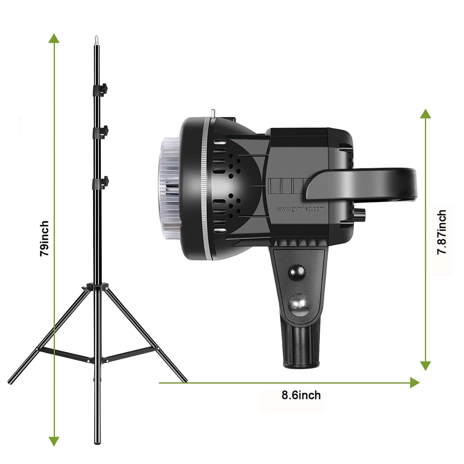 GVM P80S Spotlight 4-Light Kit with Umbrellas, Softboxes, and Backdrops - GVMLED