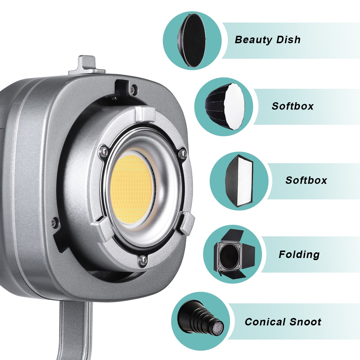 GVM PR150D 150W High Power LED Spotlight Bi-Color Studio Lighting Kit with Lantern Softbox - GVMLED