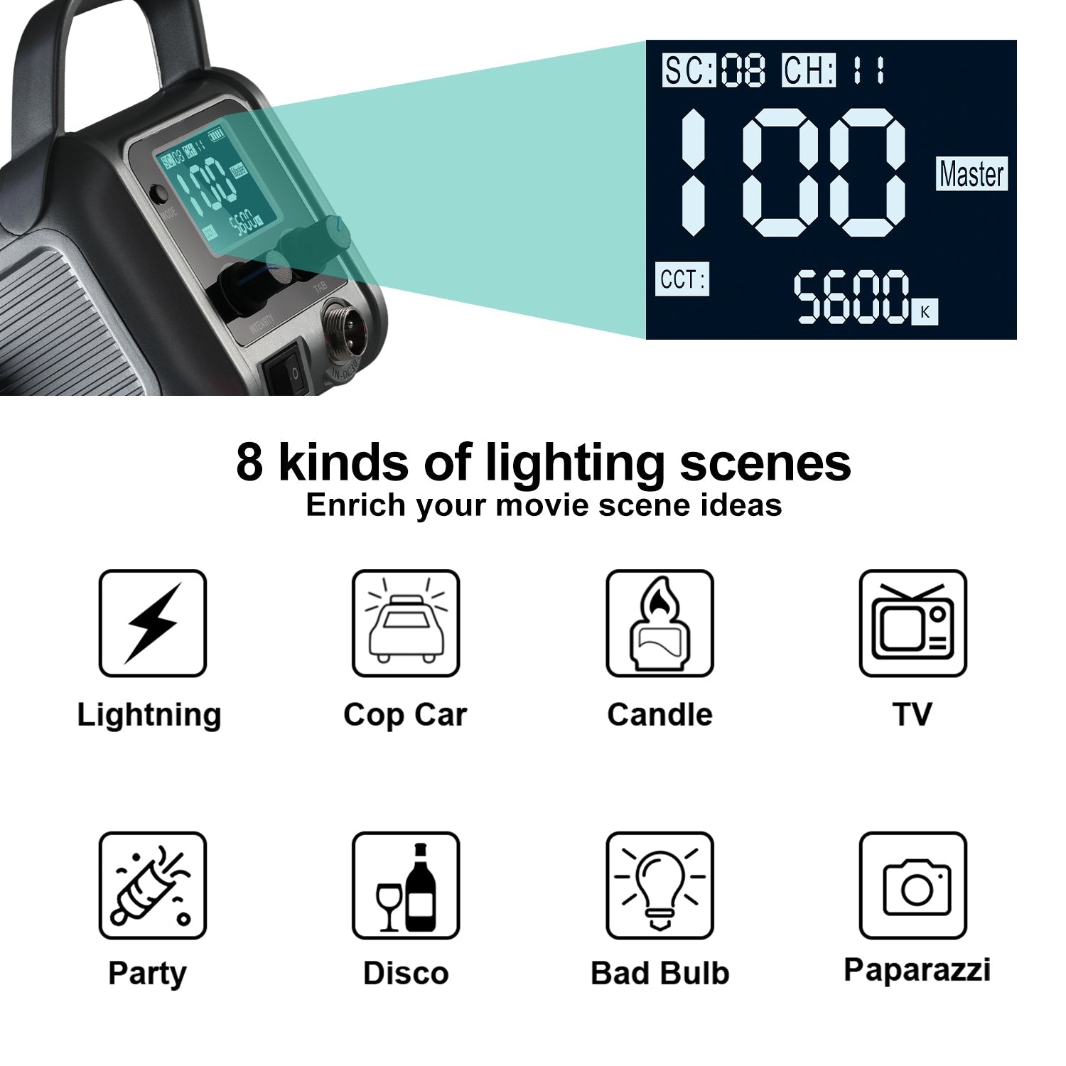 GVM PR150R 150W High Power LED Spotlight Bi-Color & RGB Studio Lighting Kit with Lantern Softbox - GVMLED