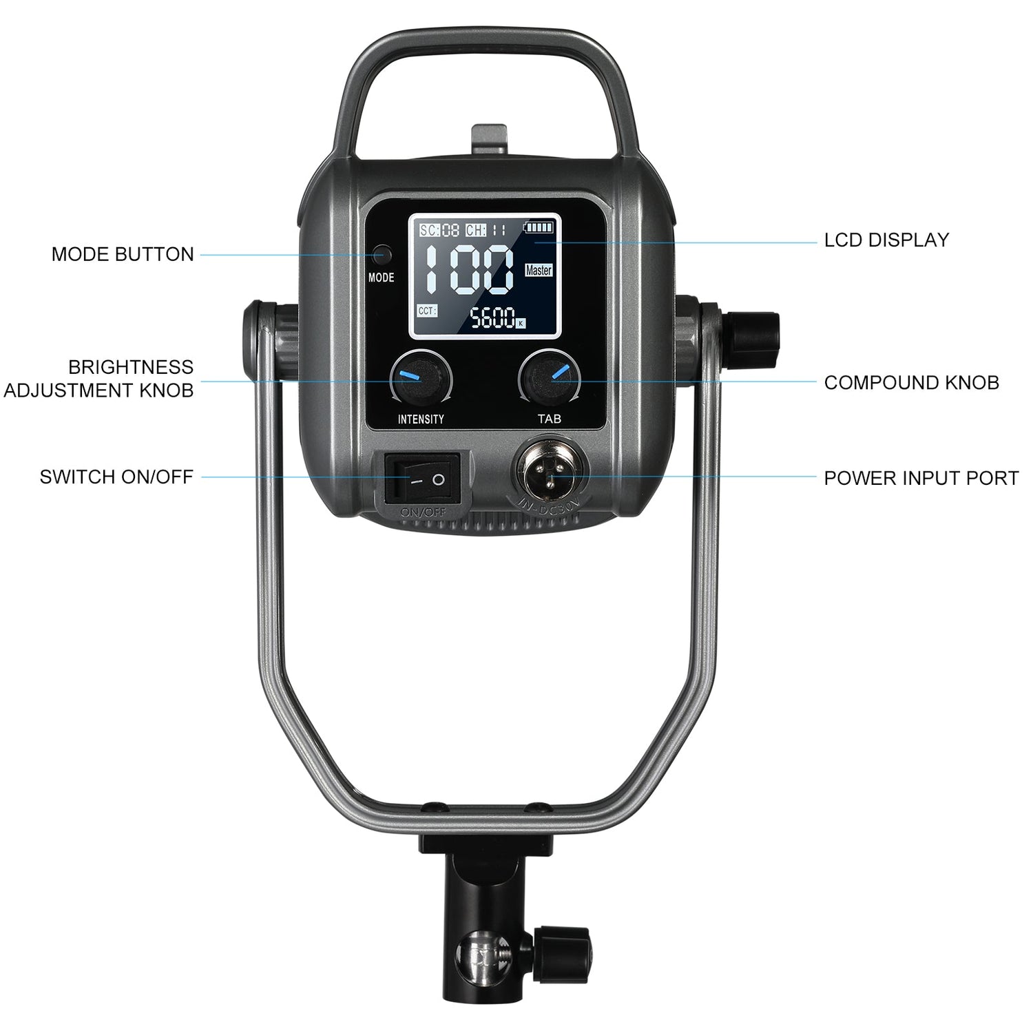 GVM PR150R 150W High Power LED Spotlight Bi-Color & RGB Studio Lighting Kit with Lantern Softbox - GVMLED