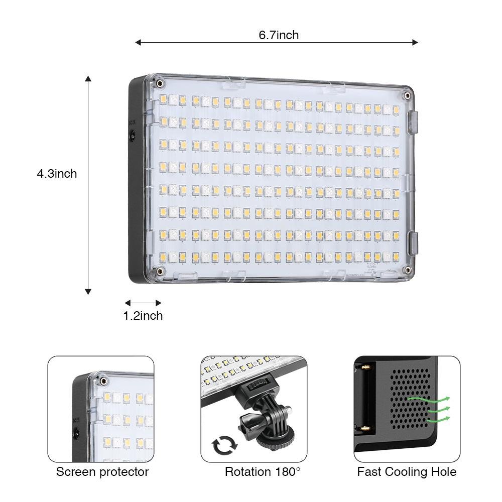 GVM-RGB-10S Professional Video RGB on Camera Video Light with Control Knob - GVMLED