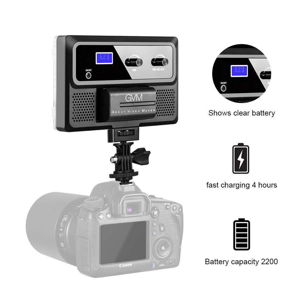 GVM-RGB-10S Professional Video RGB on Camera Video Light with Control Knob - GVMLED