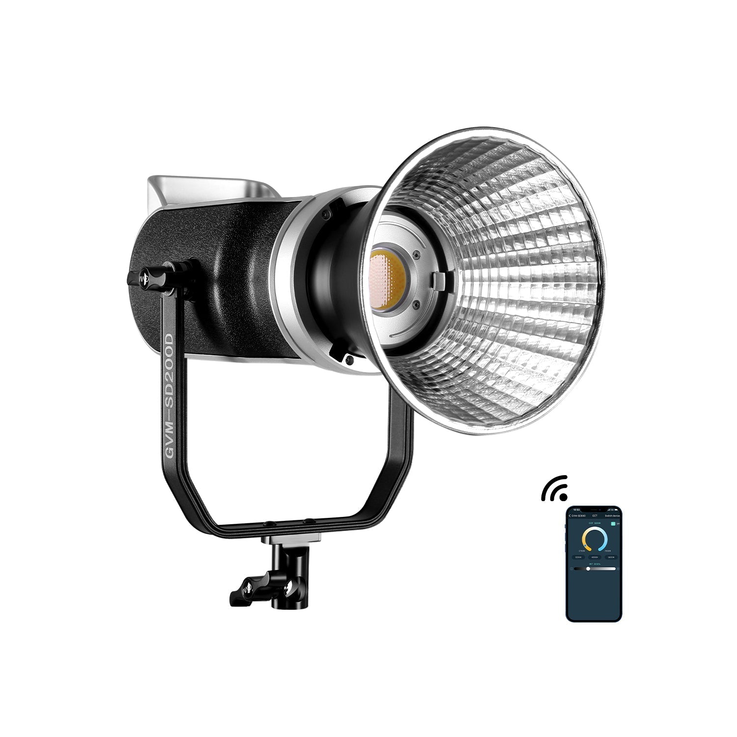 GVM-SD200D 200W LED Video Light High Power LED Spotlight Bi-Color LED Daylight - GVMLED