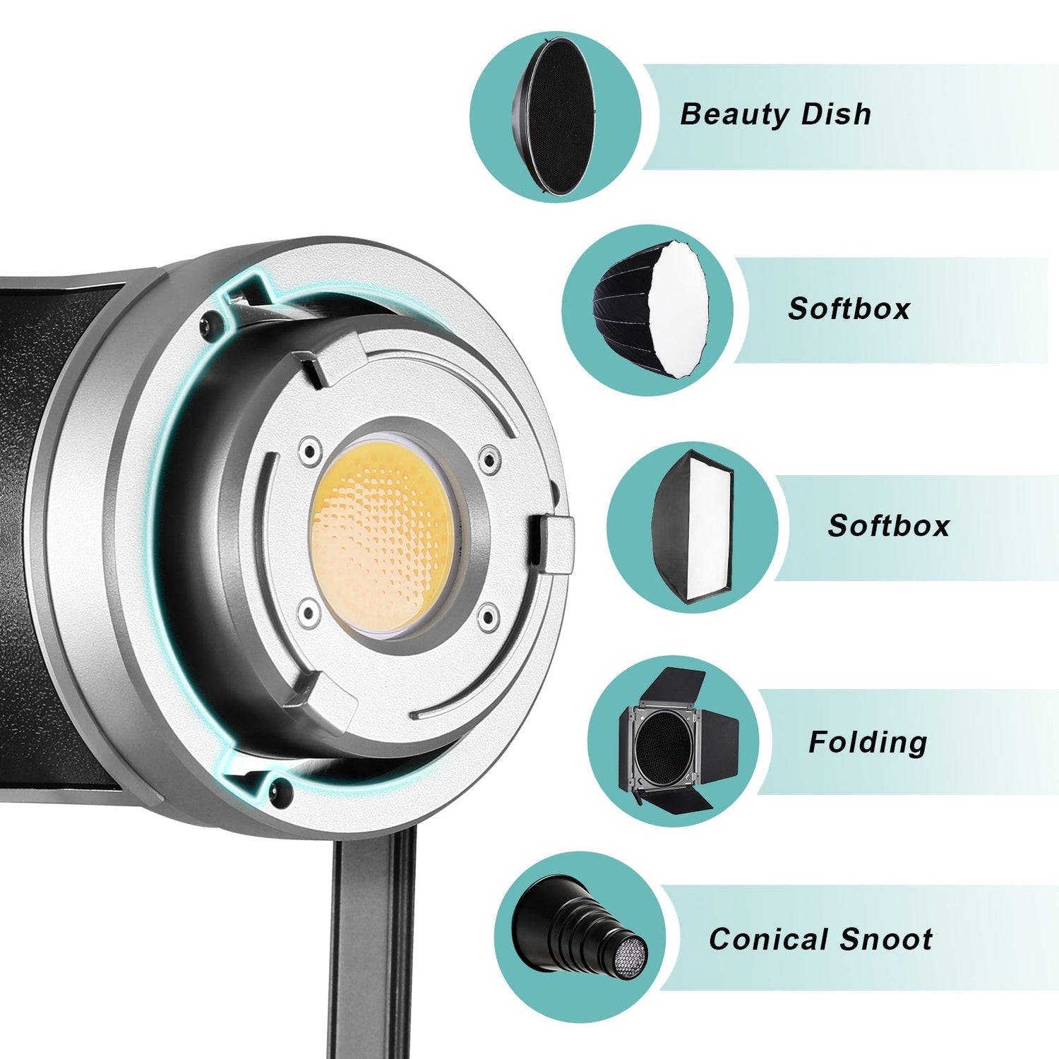 GVM-SD200D 200W LED Video Light High Power LED Spotlight Bi-Color LED Daylight - GVMLED