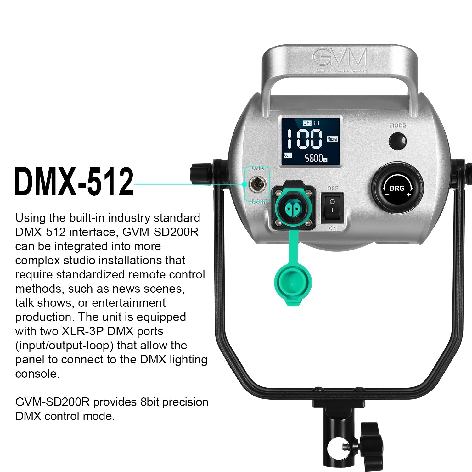 GVM SD200R RGB Bi-Color LED Video Light Monolight - GVMLED