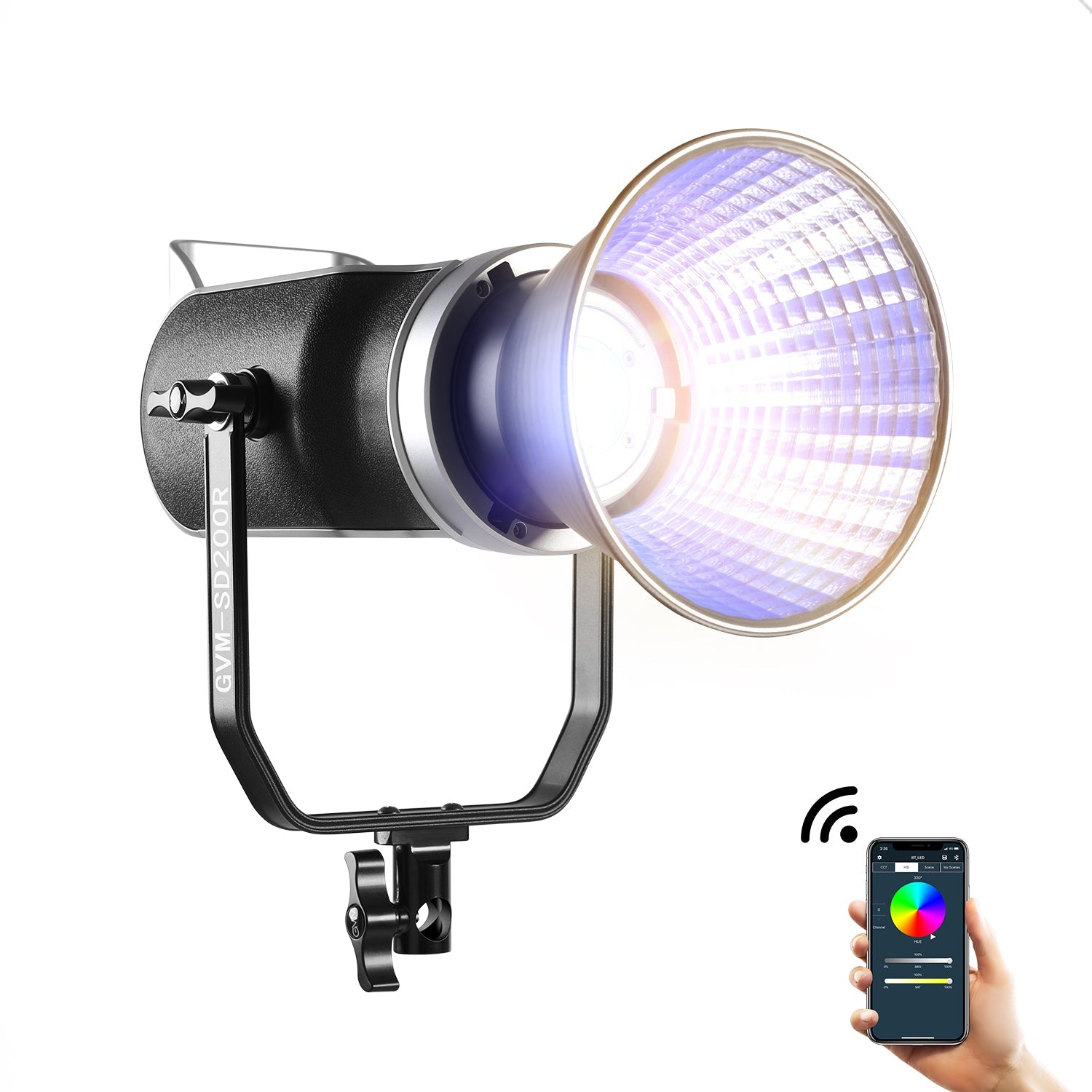 GVM SD200R RGB Bi-Color LED Video Lights Kit with Softbox - GVMLED