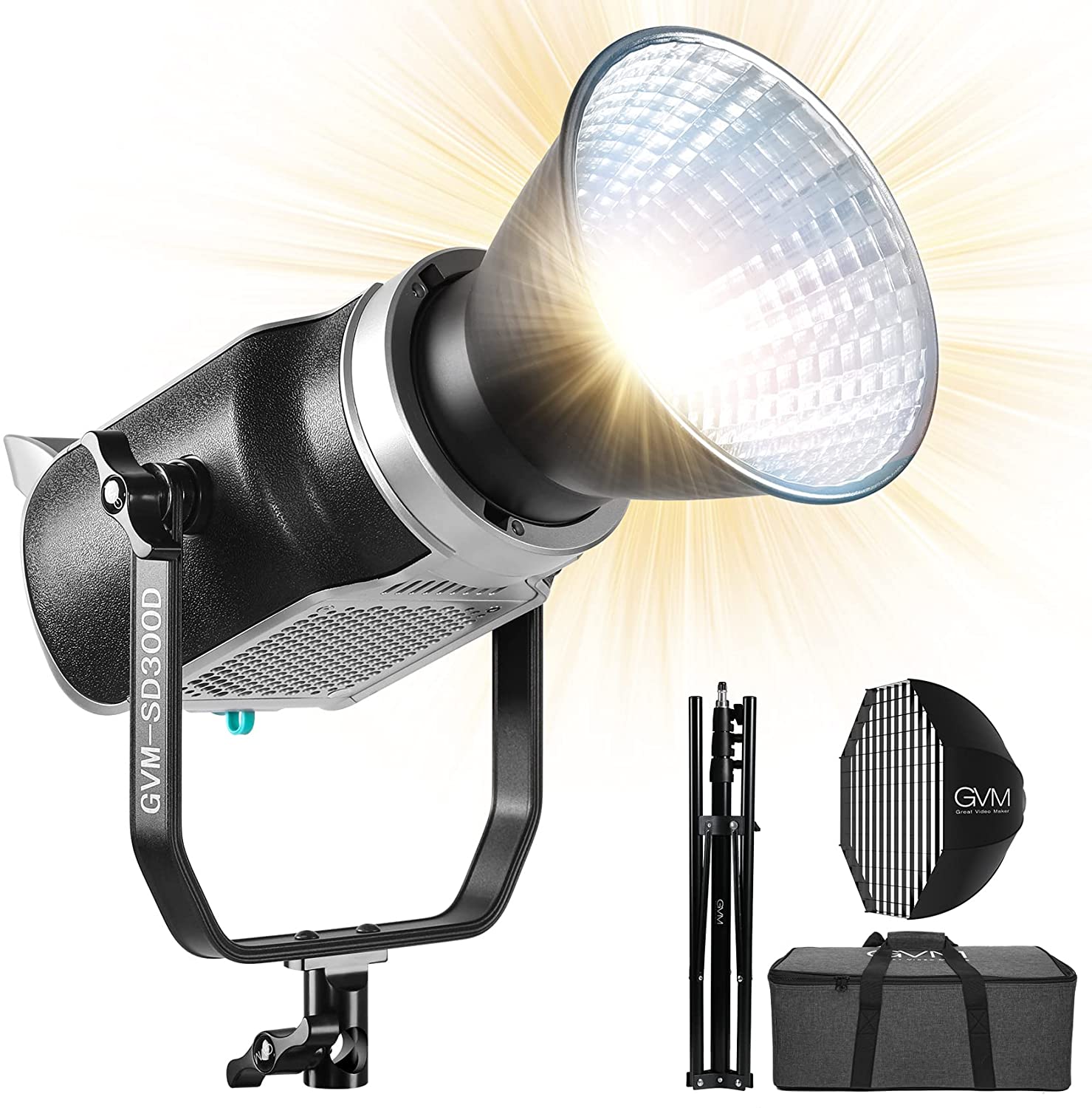 GVM-SD300D 300W Bi-Color LED Video Light High Power Monolight 3 kits - GVMLED
