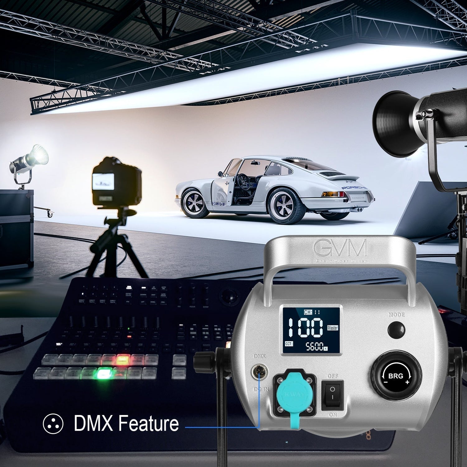 GVM-SD300S 300WDaylight High Power LED Spotlight Daylight Kit (BOGO) - GVMLED