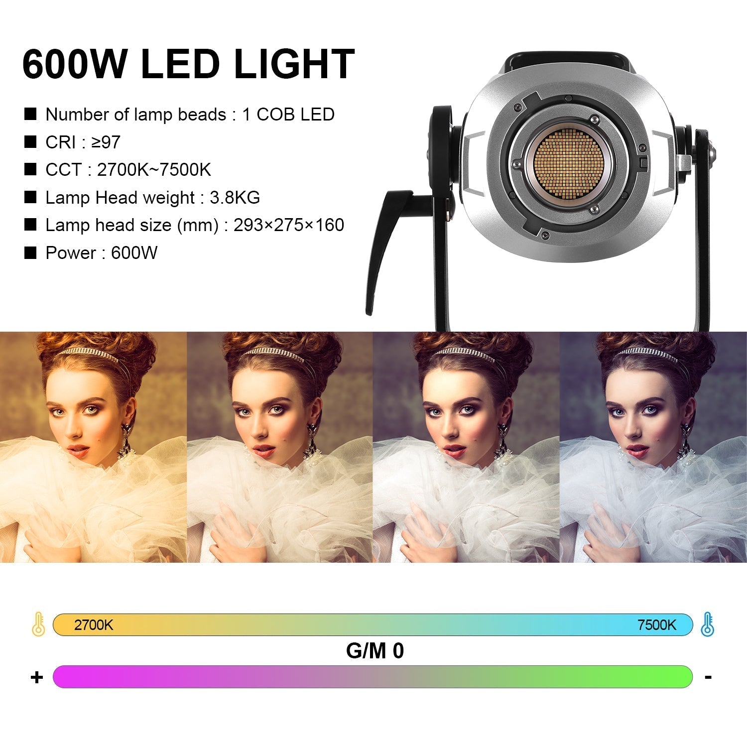 GVM SD600D 600W Bi-Color LED Video Light 3 kits - GVMLED