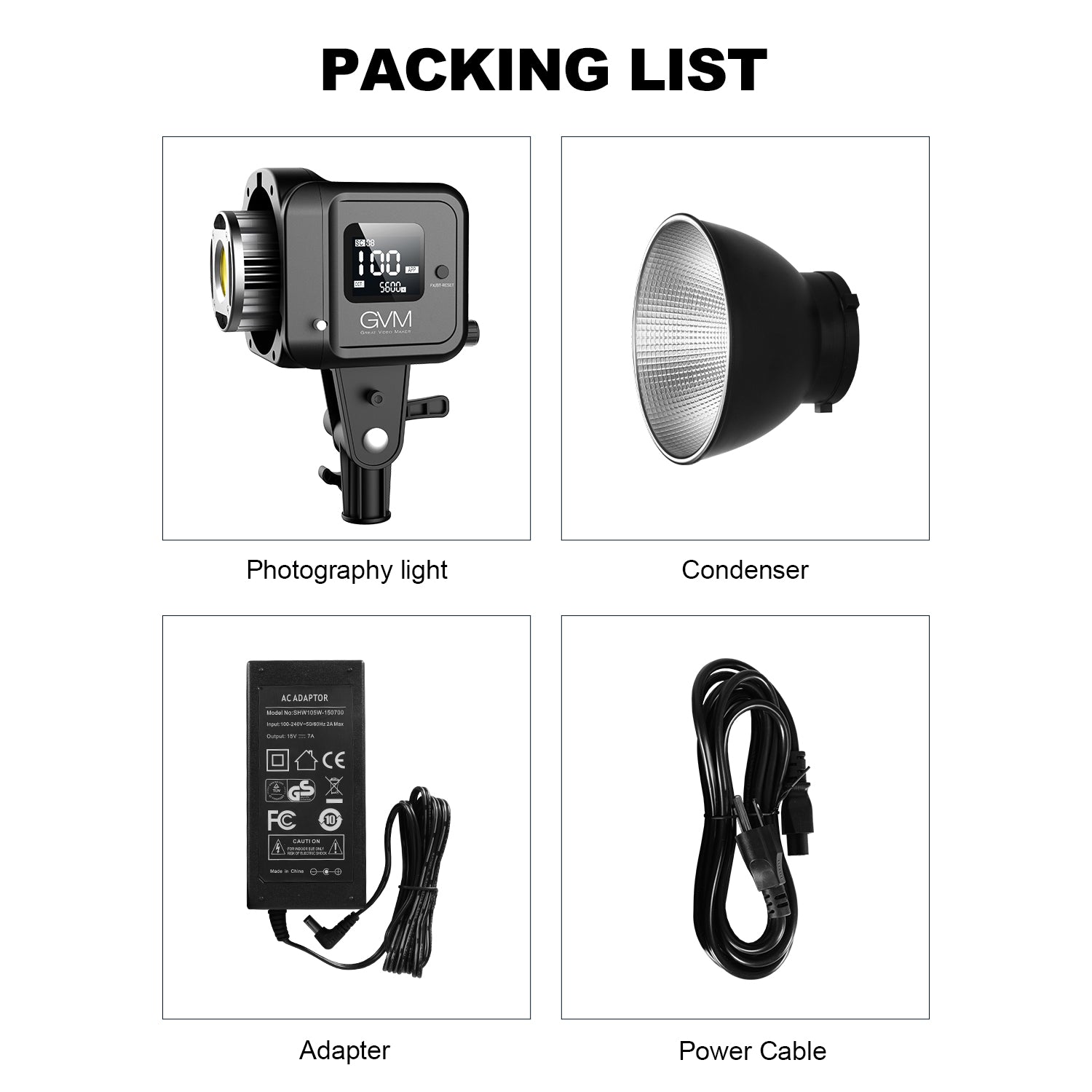 GVM SD80D 80w Bi-Color Spoltlight Daylight 3 kits(battery NPF 750) - GVMLED