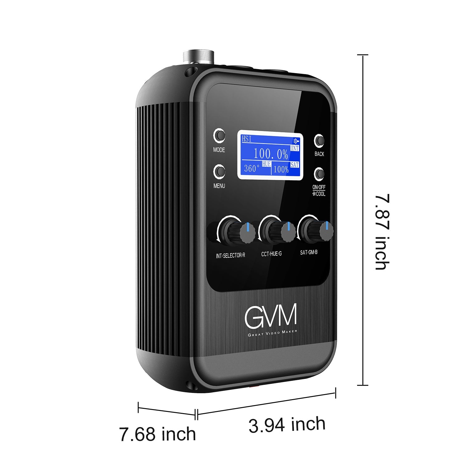 GVM-ST100R 100W Led Video Light RGB+Bi-Color Double Sided Daylight Balanced COB Light 77600 lux/0.5m CRI97+ 12 Built-in Lighting Effects App Control 2700K-7500K Photography Lighting - GVMLED