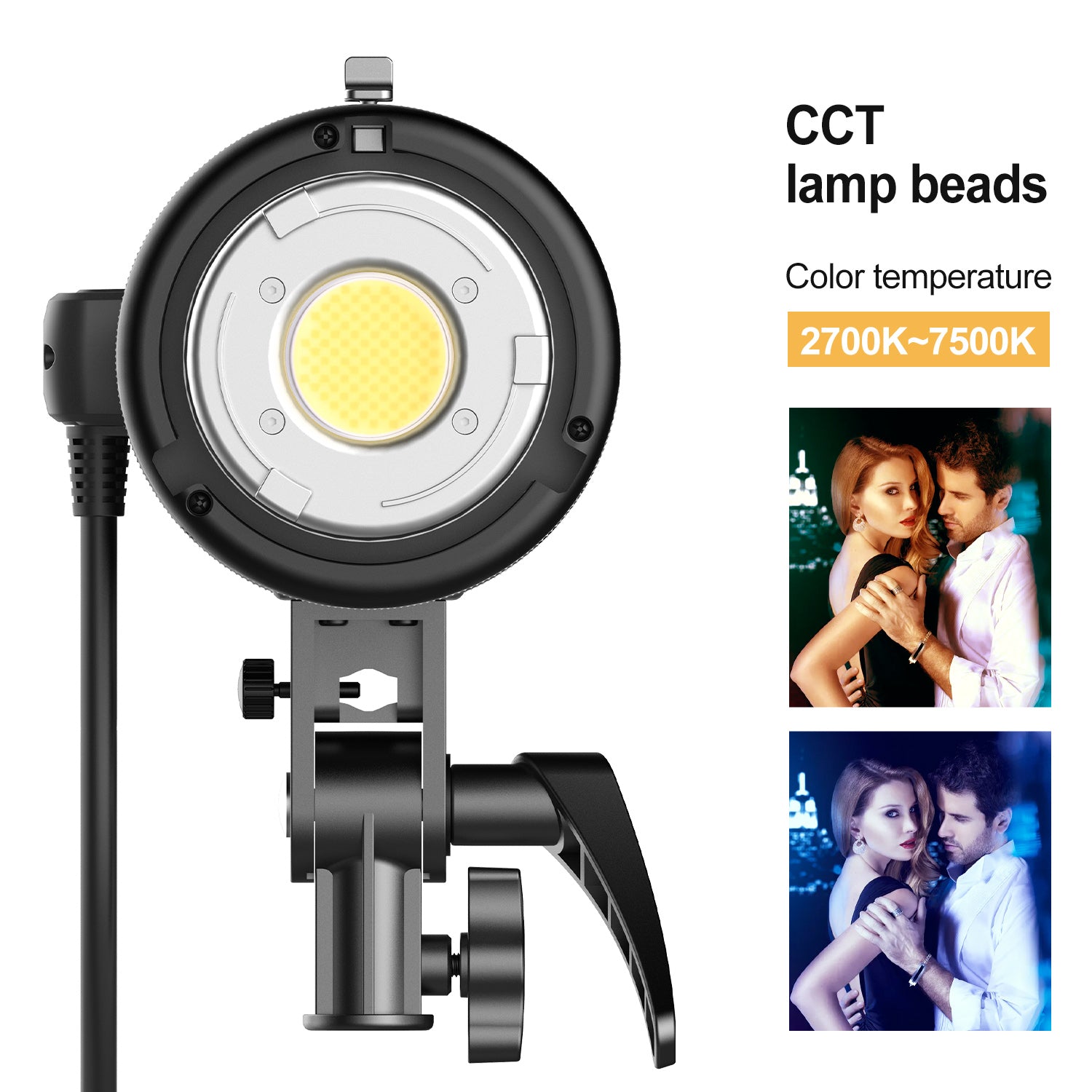 GVM-ST100R 100W Led Video Light RGB+Bi-Color Double Sided Daylight Balanced COB Light 77600 lux/0.5m CRI97+ 12 Built-in Lighting Effects App Control 2700K-7500K Photography Lighting - GVMLED