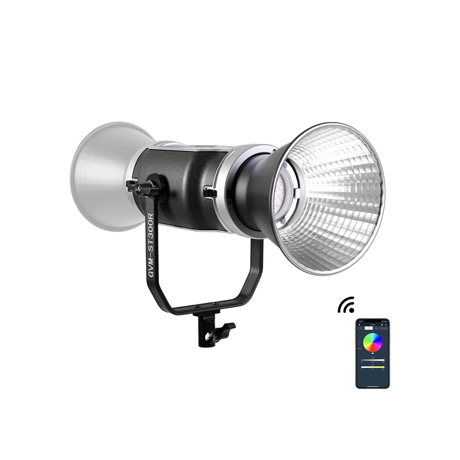 GVM-ST300R 300W Led Video Light RGB+Bi-Color Double Sided Daylight Balanced COB Light - GVMLED