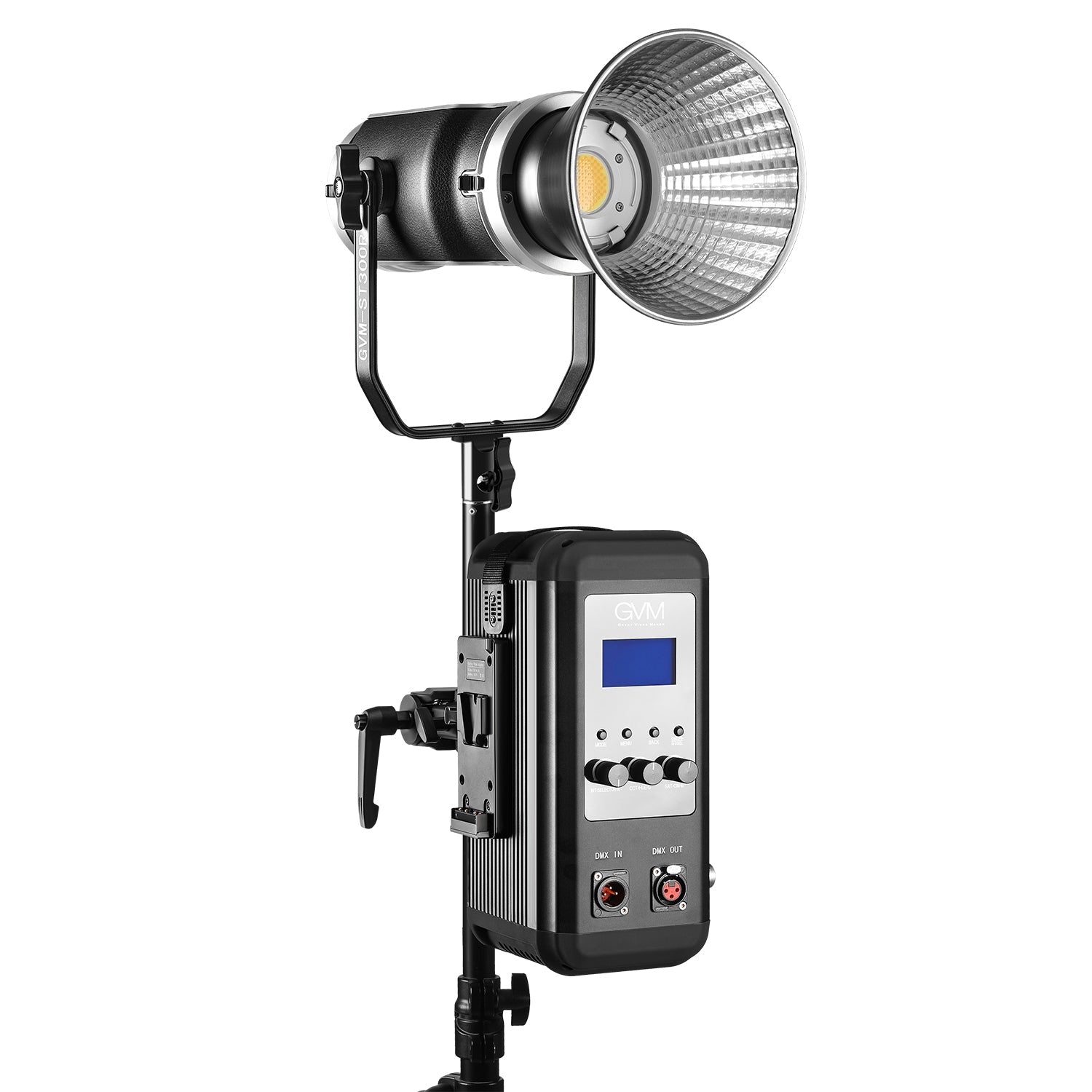 GVM-ST300R 300W Led Video Light RGB+Bi-Color Double Sided Daylight Balanced COB Light - GVMLED