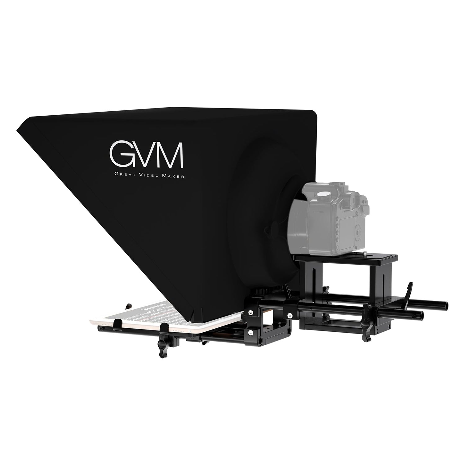 GVM TQ-L Teleprompter for Tablets and Smartphones with Bluetooth Remote and App - GVMLED