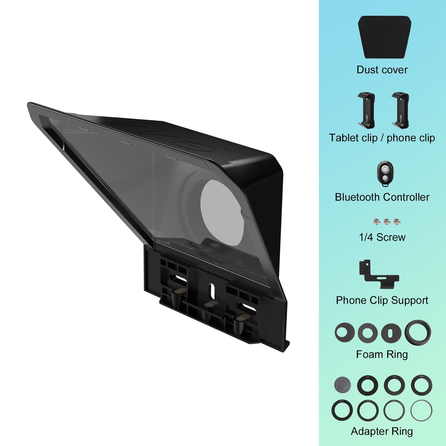 GVM TQ-S Teleprompter for iPad Tablet & Smartphone with Bluetooth APP Control - GVMLED