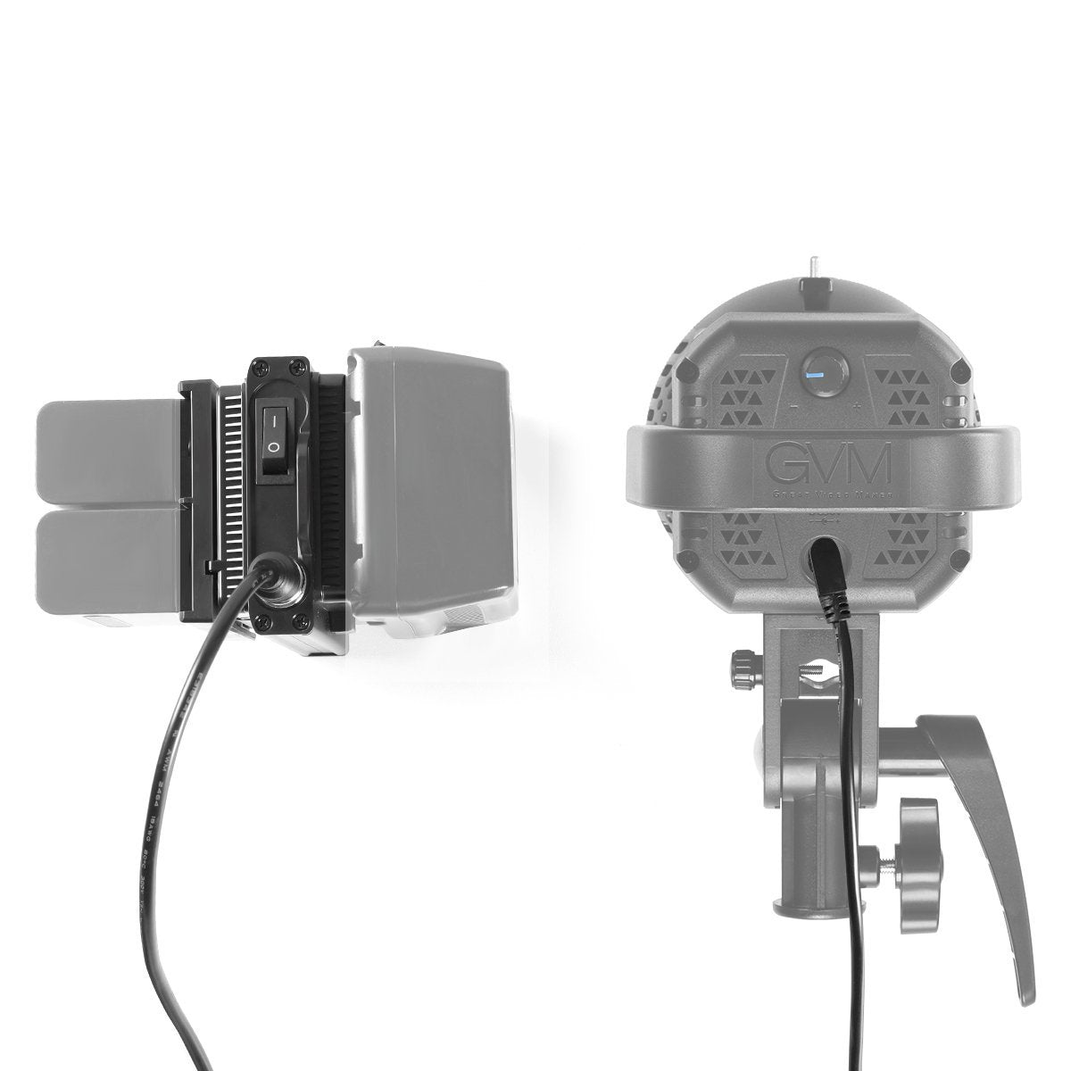 GVM V-Mount Battery Plate Adapter with DC Cable Output for P80S - GVMLED