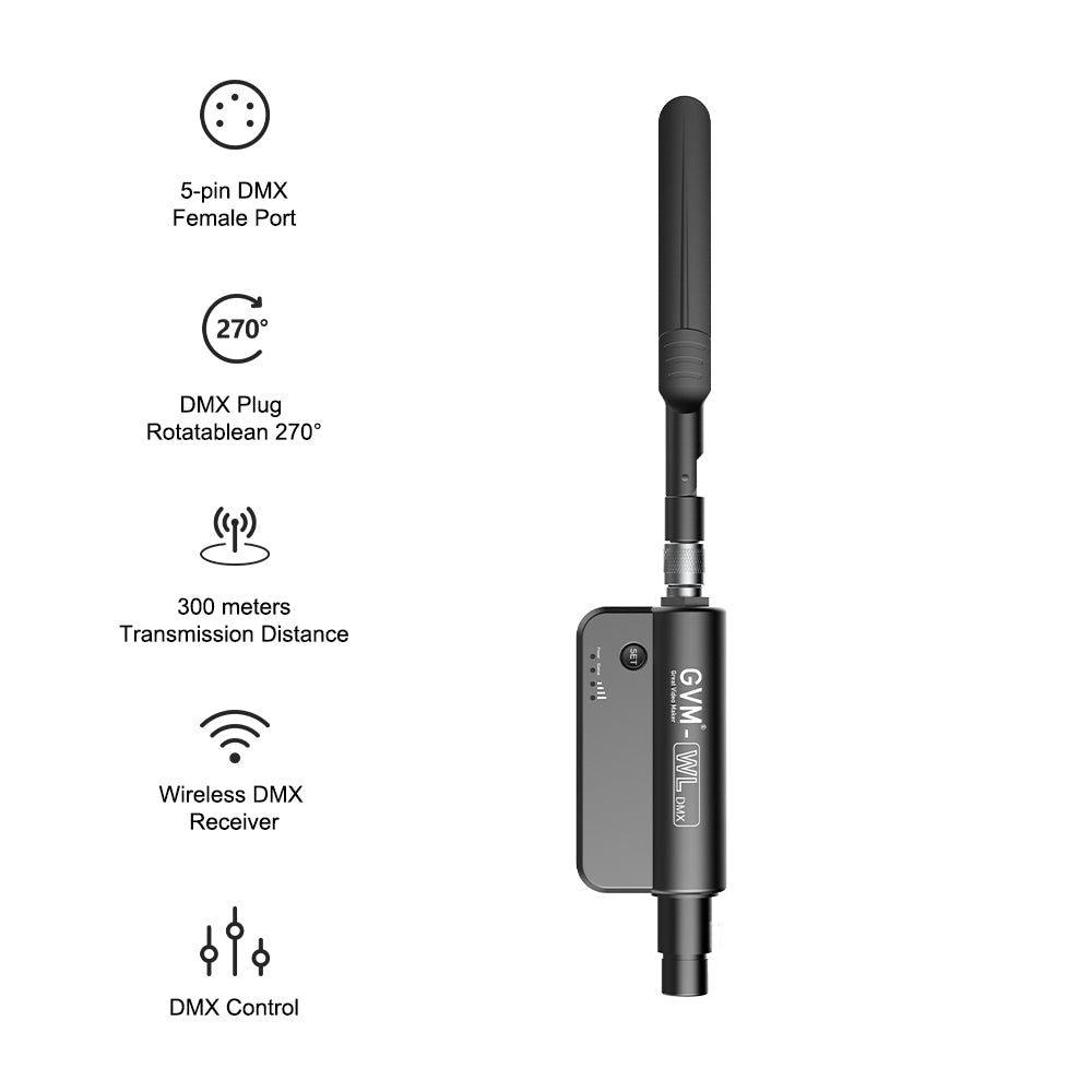 GVM Wireless DMX Receiver - GVMLED