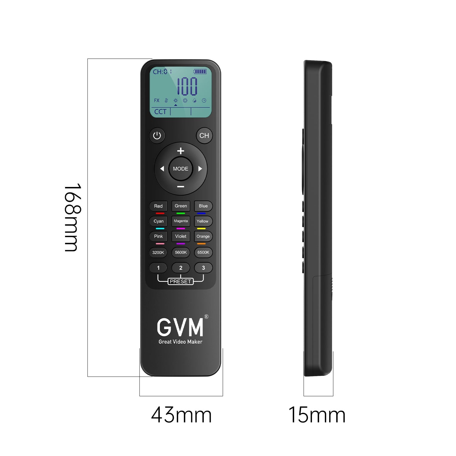 GVM YK22 Remote Control For Panel Light And Monolight(Shipping on NOV 30th) - GVMLED