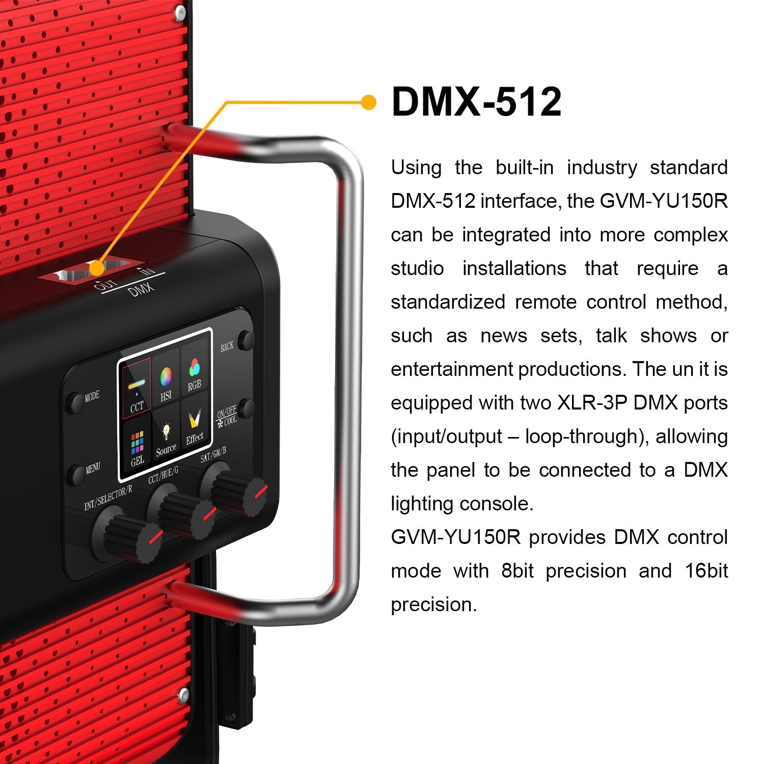 GVM YU150R PRO LED Video Light Board RGB & Bi-Color Studio Light 3 Kits - GVMLED