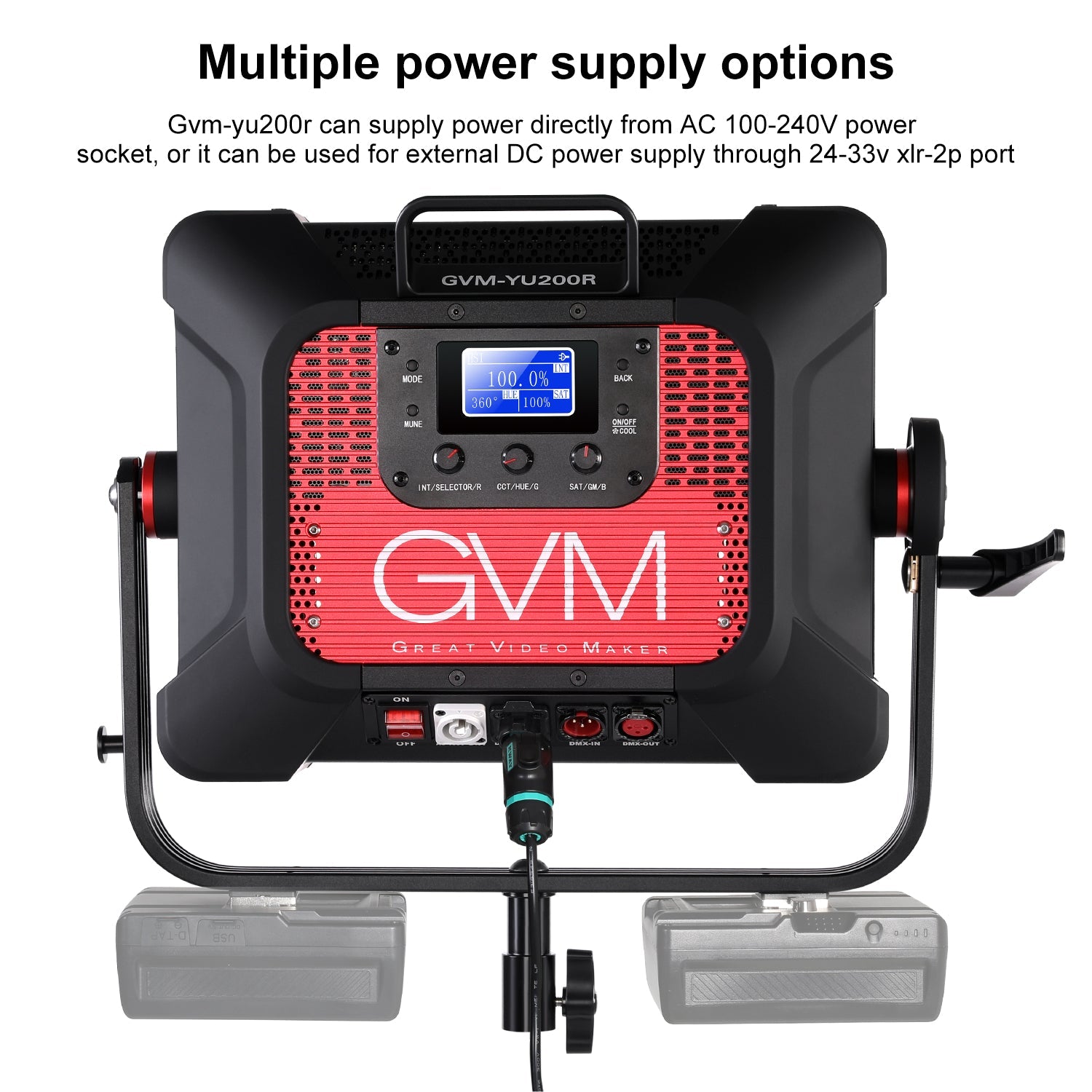 GVM YU200R Led Video Lights Panel Rgb And Bi-Color Studio Light - GVMLED