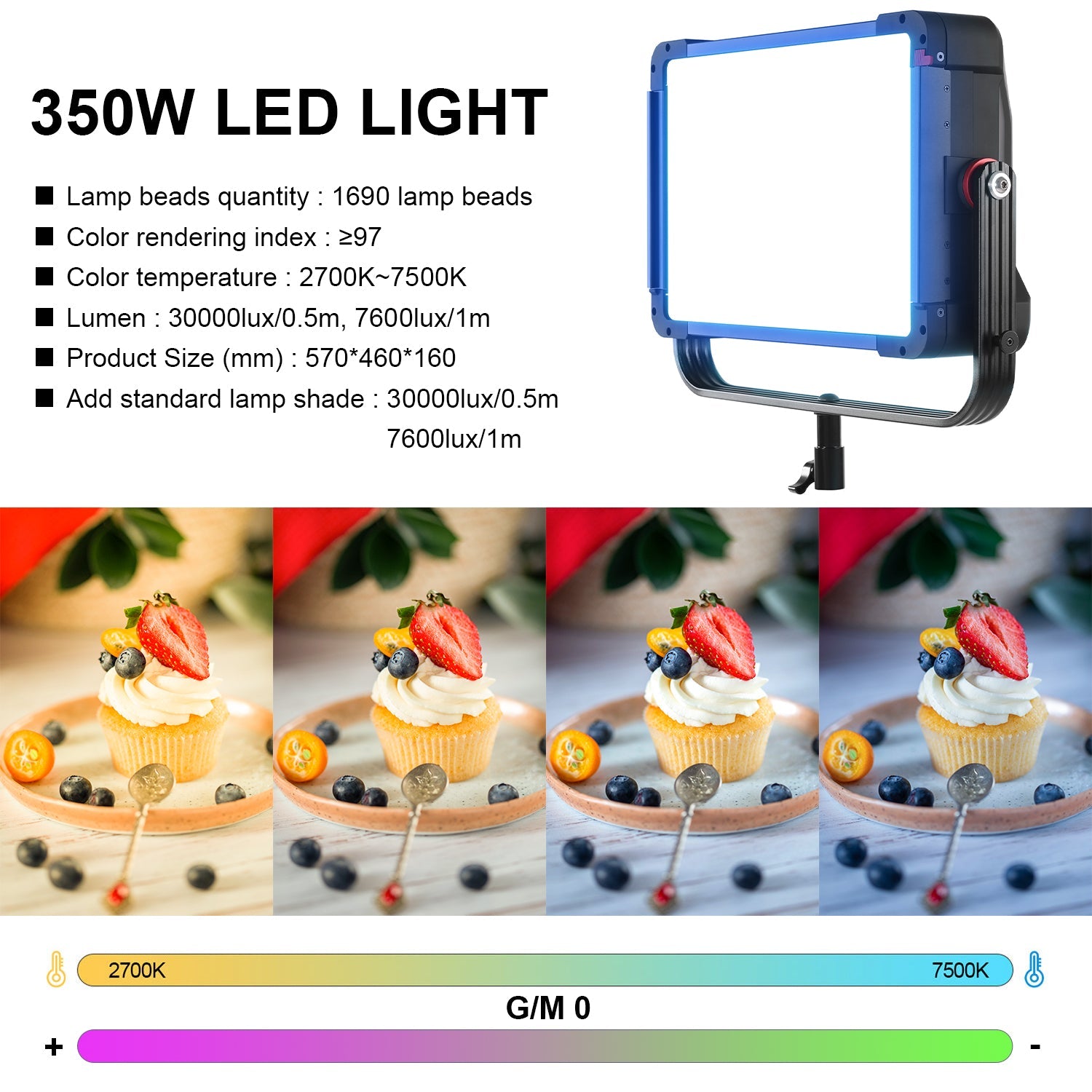 GVM YU300R Led Video Lights Panel Rgb And Bi-Color Studio Light - GVMLED