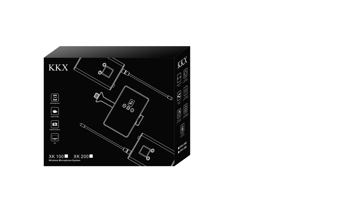 XK200 Wireless Lavalier Microphone - GVMLED