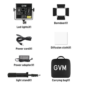 GVM-800D-III 40W Bi-color and RGB Video Panel Light(1-Light Kit)