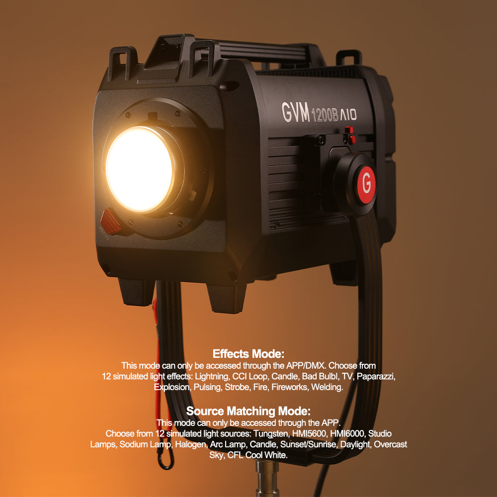 GVM 1200B AIO 1200W Bi-Color Integrated Spotlight