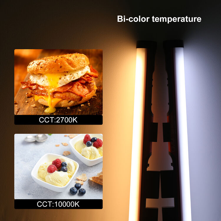 GVM RGB Tube Light with Softbox, 2 Packs 25W Handheld Wand Light, 24