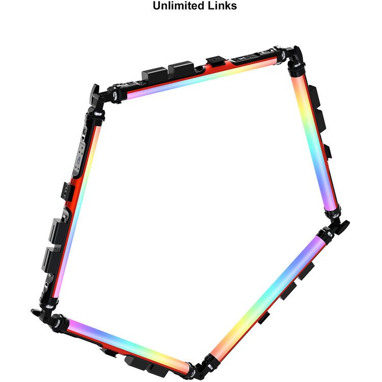 GVM RGB Tube Light with Softbox, 2 Packs 25W Handheld Wand Light, 24