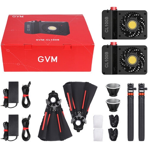 GVM CL100B Portable Bi-Color LED Monolight (2-Light Kit) - GVM