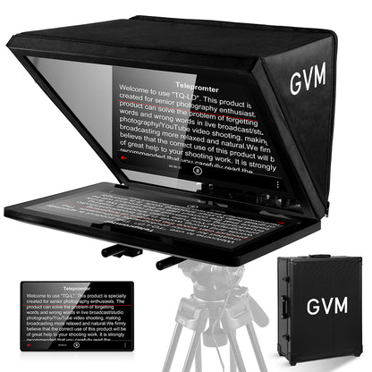 Gvm Teleprompter Travel Kit With 18.5 Android All In One Monitor And Flight Case - GVM