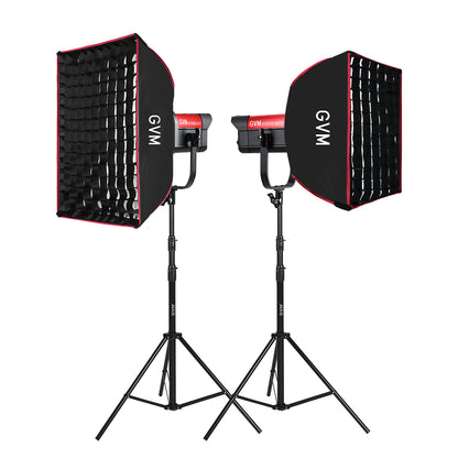 GVM SD300B-AIO 300W LED Video Light Mesh Bluetooth（2-Light-kit）