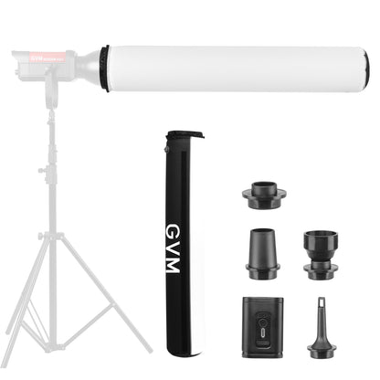GVM 43"/110cm Inflatable Foldable Air Softbox, Portable Terete Shape Soft Box, Compatible with GVM 200B/ 300B/ 500B /650B and Other Bowens Mount Light for Recording, Portraits