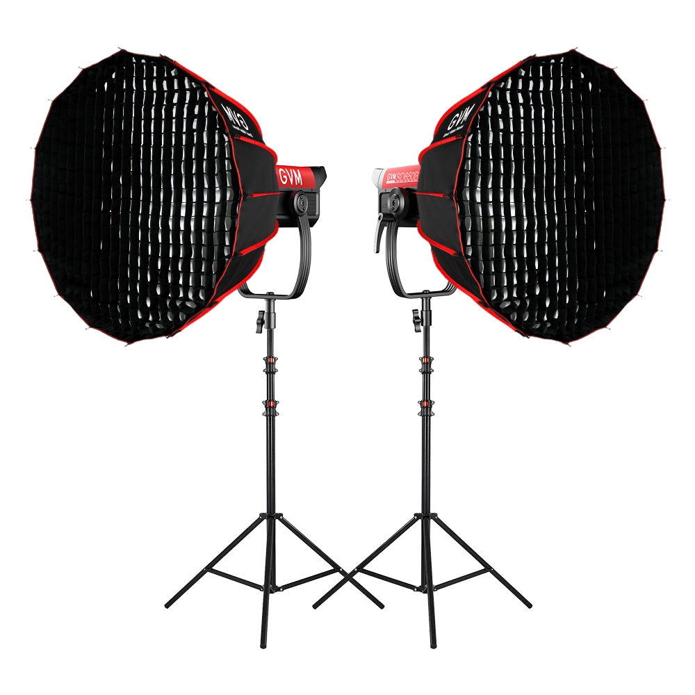 GVM PRO-SD650B 650W Bi-Color Monolight(V-mount & Mesh Bluetooth)（2-Light kit）