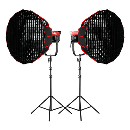 GVM PRO-SD650B 650W Bi-Color Monolight(V-mount & Mesh Bluetooth)（2-Light kit）